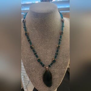 Elegant Tanzanite Pendant Teal Necklace